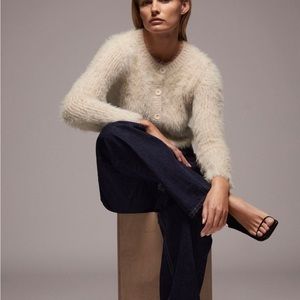 Zara Fuzzy Cropped Sweater